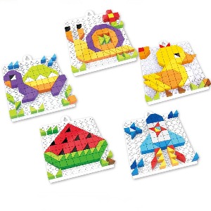 퍼즐 블럭 4가지 모델 조립 5종 컬러풀 창의력 향상 놀이 거북이 수박 오리 달팽이 우주선